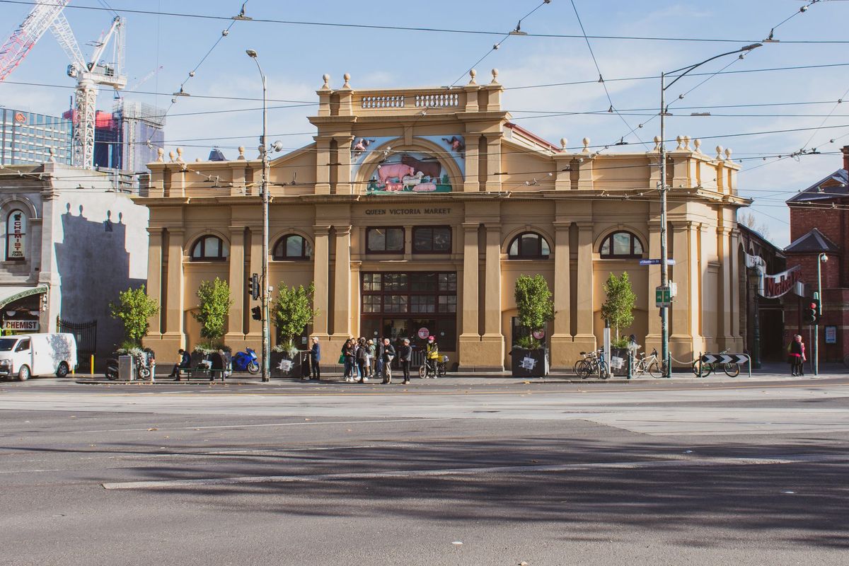 Queen Victoria Market's main entrance hall on Victoria Street